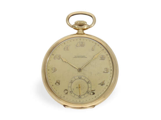 Seltene goldene Longines Taschenuhr in Chronometerqualität, ca.1930 - Foto 1