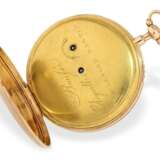 Rarität, eine der frühesten Taschenuhren mit Minutenrepetition mit 3 Hämmern, Bausse No.1954, Paris, circa 1810 - photo 3