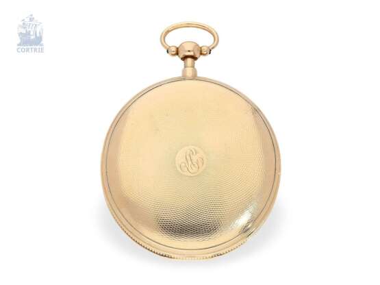 Rarität, eine der frühesten Taschenuhren mit Minutenrepetition mit 3 Hämmern, Bausse No.1954, Paris, circa 1810 - Foto 4