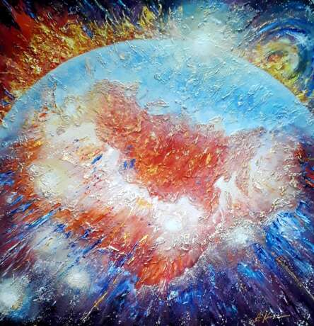 Огонь очищающий Холст на подрамнике Акрил Абстракционизм абстрактная картина минск 2022 г. - фото 1