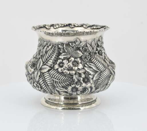 Four-piece coffee service decorated with dense floral relief - фото 4