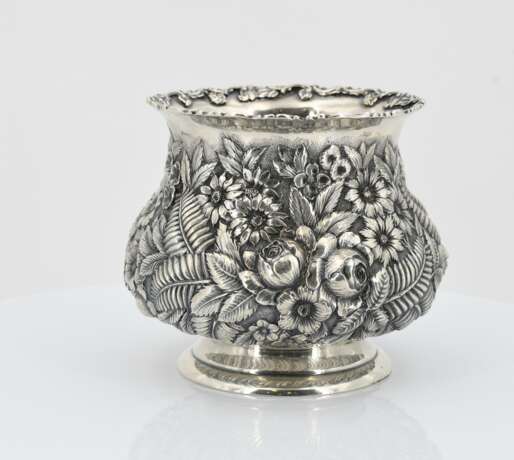 Four-piece coffee service decorated with dense floral relief - фото 5