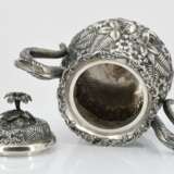 Four-piece coffee service decorated with dense floral relief - photo 12