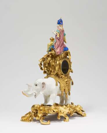 Large magnificent pendulum clock with elephant and allegory of Asia - Foto 3