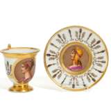 Empire Cup and Saucer with Portraits of Women - photo 1