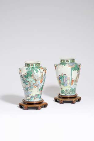Pair of Famille Verte-Vases - Foto 6