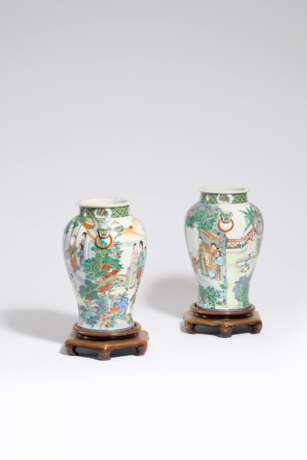 Pair of Famille Verte-Vases - Foto 7