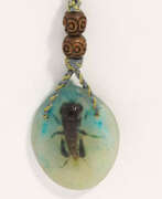 Amalric Walter. Small oval pendant with insect