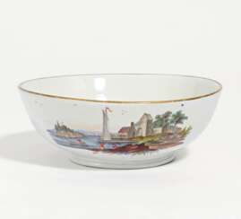 Bowl with landscape paintings