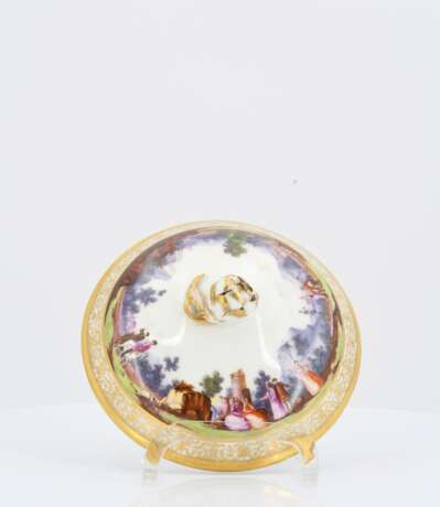 Small Double-Handled Tureen and saucer with Landscape paintings - Foto 2