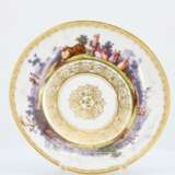 Small Double-Handled Tureen and saucer with Landscape paintings - Foto 4