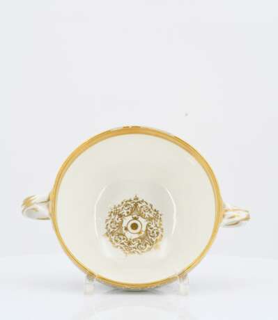 Small Double-Handled Tureen and saucer with Landscape paintings - фото 6