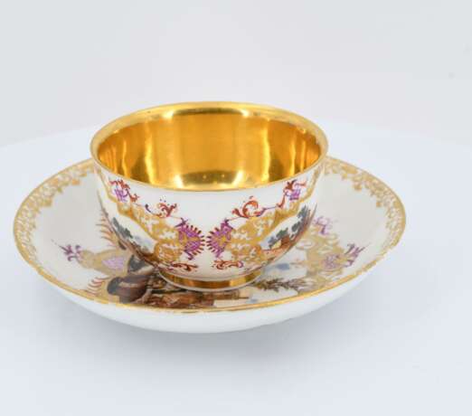 Tea bowl and saucer with landscapes - photo 3