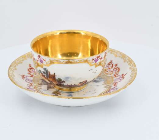 Tea bowl and saucer with landscapes - photo 4