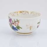 Four tea bowls with fruits and birds - photo 13
