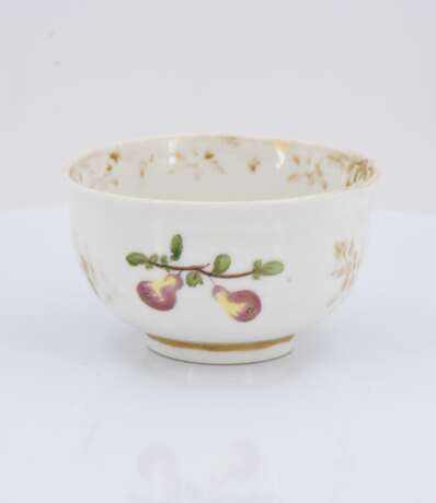 Four tea bowls with fruits and birds - photo 14