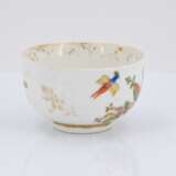 Four tea bowls with fruits and birds - photo 15
