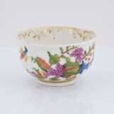 Four tea bowls with fruits and birds - photo 16
