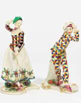 Figurine duo Harlequin and Harlequins
