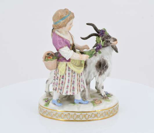 Girl with billy goat and girl with sheep - photo 9