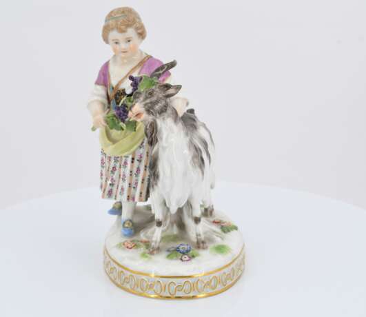 Girl with billy goat and girl with sheep - photo 10