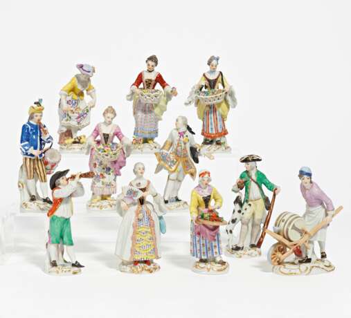 11 figurines from a series "Cris de Paris" - фото 1