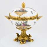 Large Lidded Bowl with Watteau Scenes - photo 2