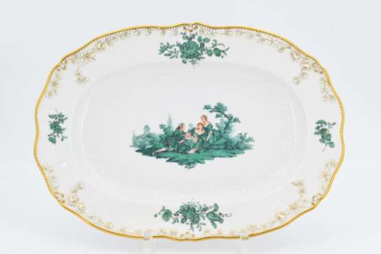 Dinner service with green Watteau scenes - photo 12