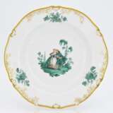 Dinner service with green Watteau scenes - photo 15