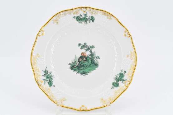 Dinner service with green Watteau scenes - фото 17