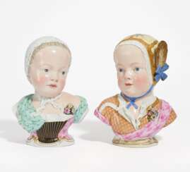 Pair of children busts