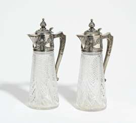 Pair of magnificent crystal carafes