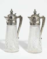 Pair of magnificent crystal carafes