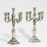 Pair of five-armed girandoles with pearl ornament - Foto 1