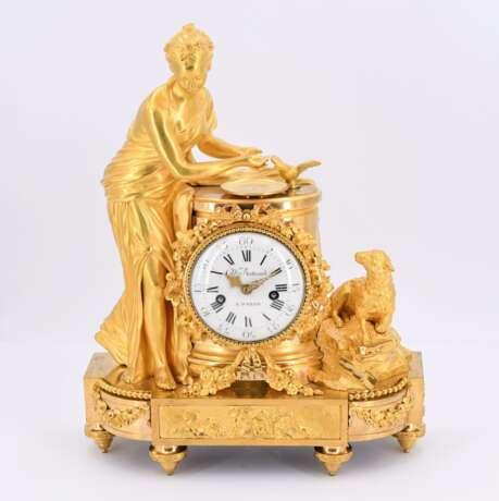 Empire pendulum clock with sleeping lady - photo 2