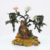 Pair of candelabra with Chinese figurines - Foto 8