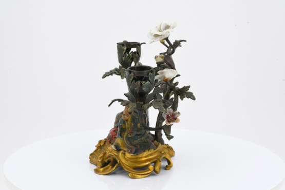 Pair of candelabra with Chinese figurines - Foto 9