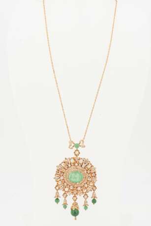 Gemstone-Diamond-Pendant Necklace - Foto 3