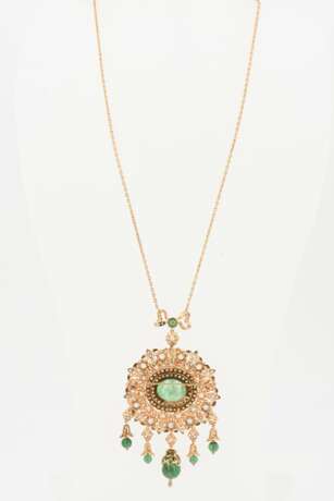 Gemstone-Diamond-Pendant Necklace - фото 4