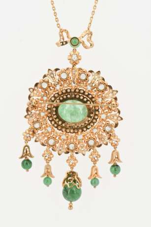 Gemstone-Diamond-Pendant Necklace - Foto 5