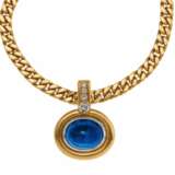 Sapphire-Diamond-Pendant Necklace - photo 1