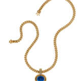 Sapphire-Diamond-Pendant Necklace - photo 2