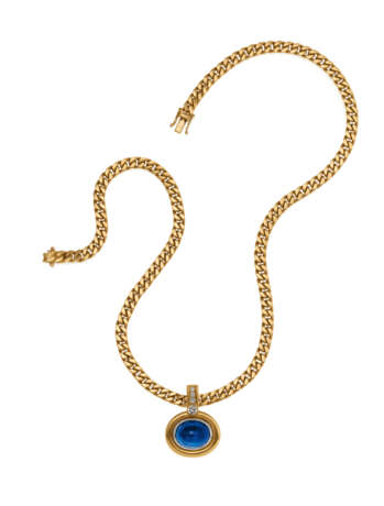 Sapphire-Diamond-Pendant Necklace - photo 2