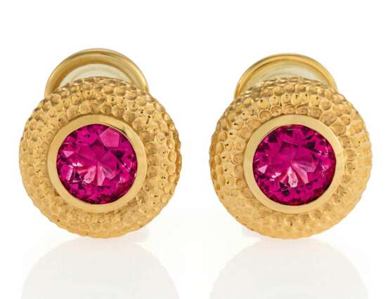 Rubellite-Ear Clip Ons - photo 1