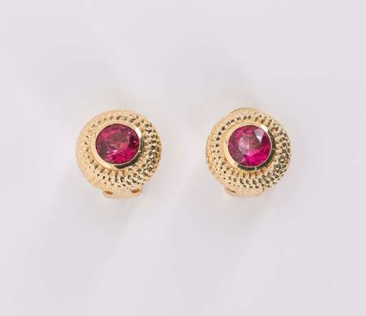 Rubellite-Ear Clip Ons - photo 2