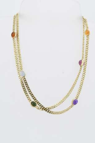 Two-Rowed-Gemstone-Necklace - photo 2