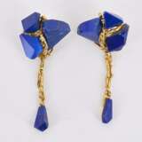 Lapis Lazuli-Ear Clip Ons - фото 2