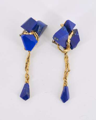 Lapis Lazuli-Ear Clip Ons - photo 3