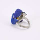 Lapis Lazuli-Diamond-Set: Brooch, Ring and Ear Clip Ons - photo 2