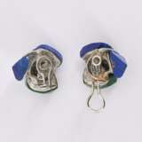 Lapis Lazuli-Diamond-Set: Brooch, Ring and Ear Clip Ons - photo 5